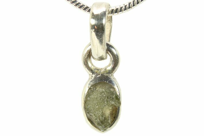 Green Moldavite Tektite Pendant ( g) - Czech Republic #278968